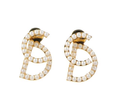 dior ohrringe gold|dior pearl earrings.